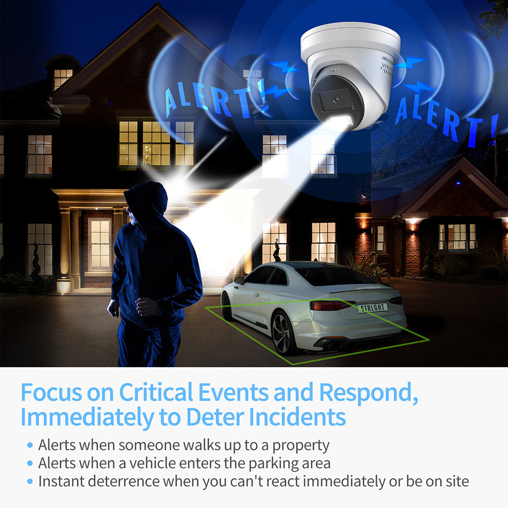 HITOSINO Hikvision 8MP ColorVu turret camera with audio, featuring a sleek design and high-resolution lens for security surveillance