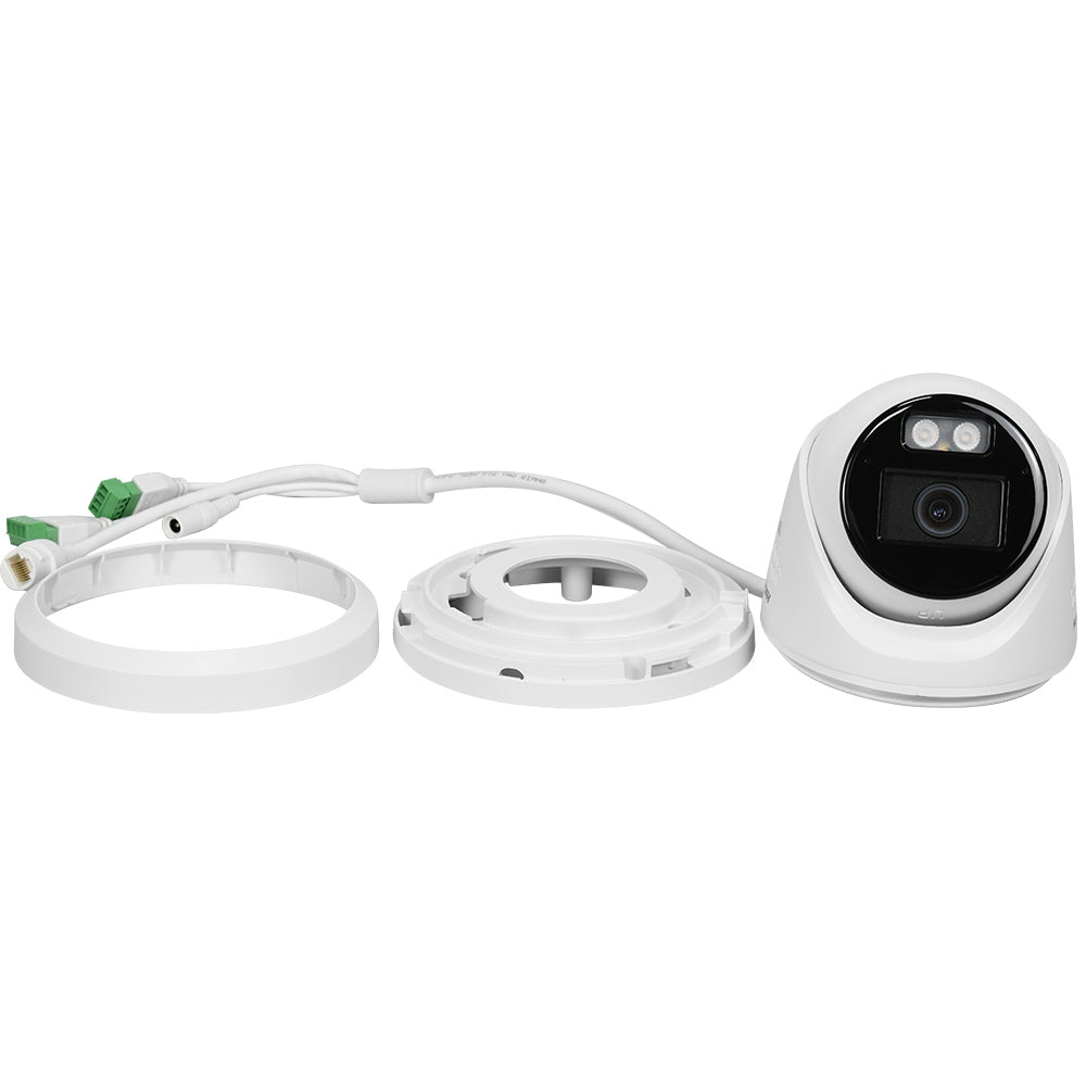 Hikvision 8MP ColorVu turret security camera with audio, model DS-2CD2387G3-LIS2UY/SL, black outdoor surveillance device