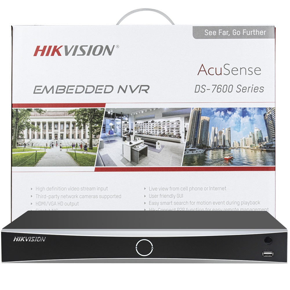 HITOSINO 16-channel NVR PoE 4K AcuSense AI network video recorder with multiple Ethernet ports and compact design.