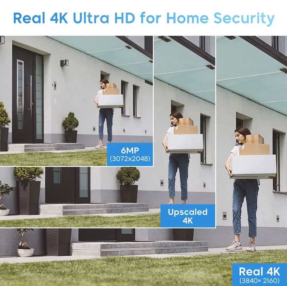 6 High Resolution 8MP Camera 8 channel NVR 4K Security Camera System | EK-N682T86A - HITOSINO