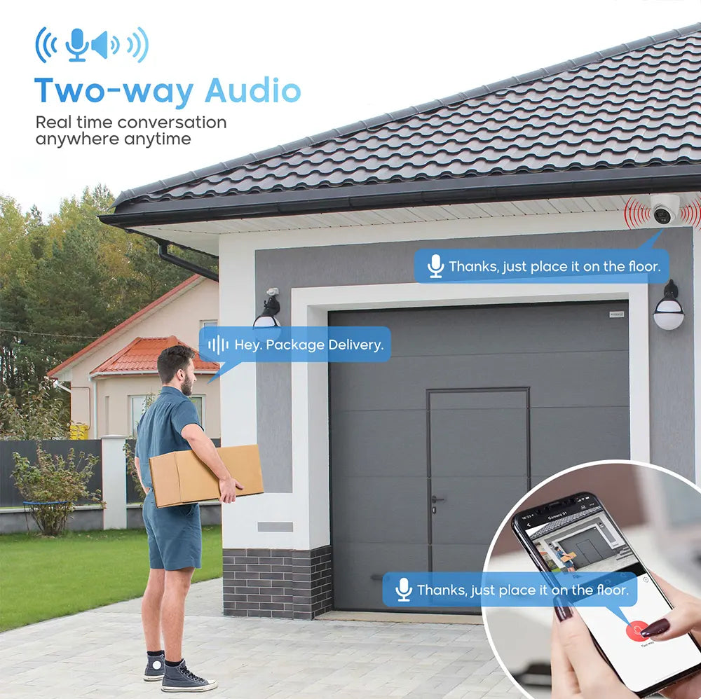 6 High Resolution 8MP Camera 8 channel NVR 4K Security Camera System | EK-N682T86A - HITOSINO
