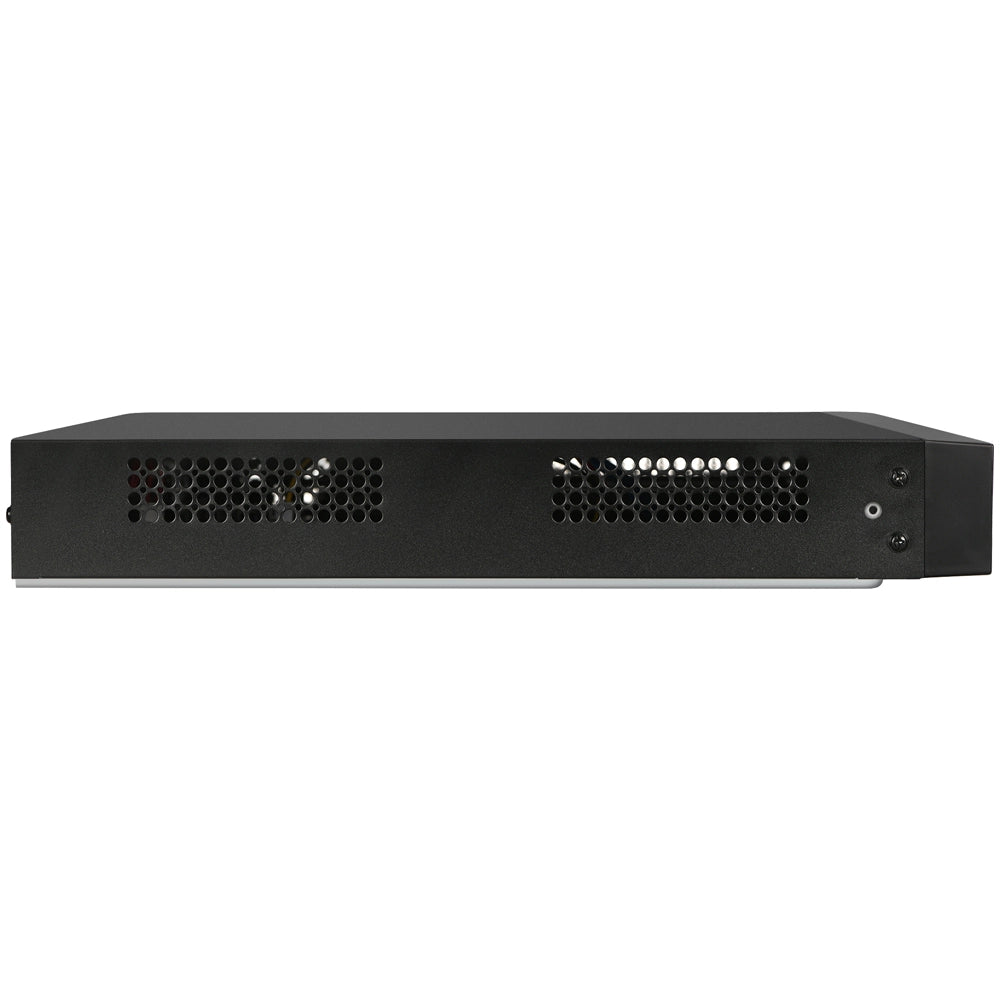 HITOSINO 8通道4K PoE NVR监控录像机,配备2TB硬盘,支持运动检测,侧视图。