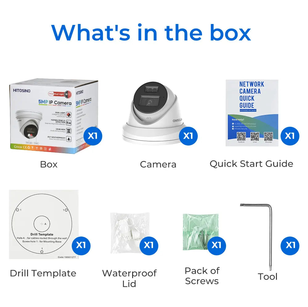 5MP Security PoE Camera with Smart Dual Light | HS-CUT05G2-LIA - HITOSINO