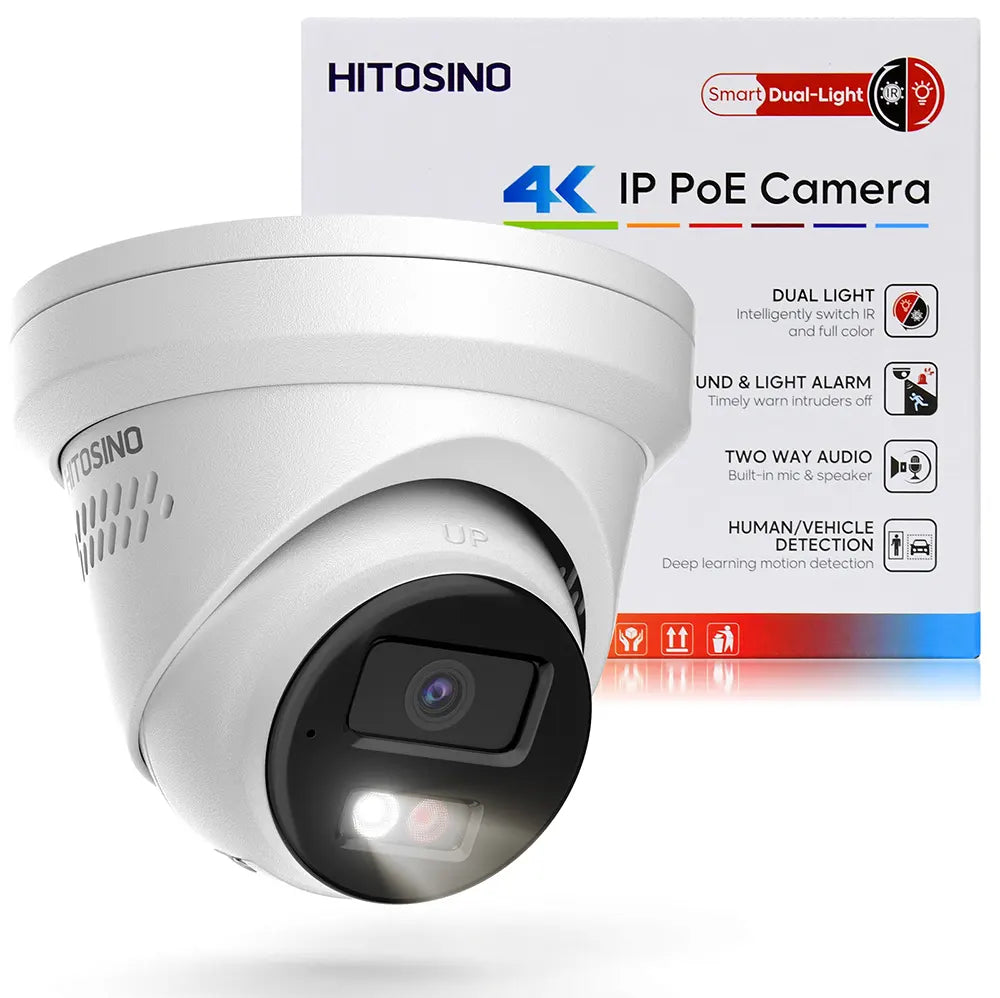 8MP Active Deterrence Security PoE Camera 4K with Siren | HS-CUT68G2-LIA/SL - HITOSINO
