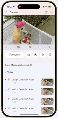 two way audio feature for communicating with visitors or deterring intruders via hik connect