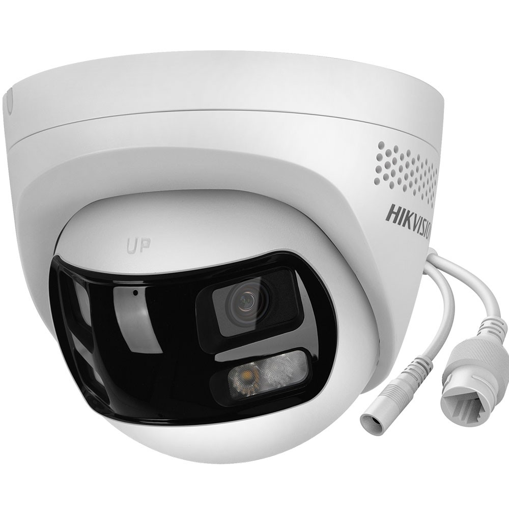 HITOSINO outdoor night vision turret camera with 8MP dual lenses and wide-angle view for enhanced security monitoring.
