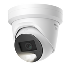 Hikvision ColorVu 8MP Acusense turret PoE camera with smart hybrid light, featuring a compact design and high-resolution lens.