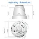 Hikvision ColorVu 8MP Acusense turret PoE camera with smart hybrid light and high-resolution lens, model DS-2CD2387G3-LI2UY