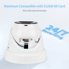 Hikvision 8MP ColorVu turret camera with audio, model DS-2CD2387G3-LIS2UY/SL, showing lens and weather-resistant housing.
