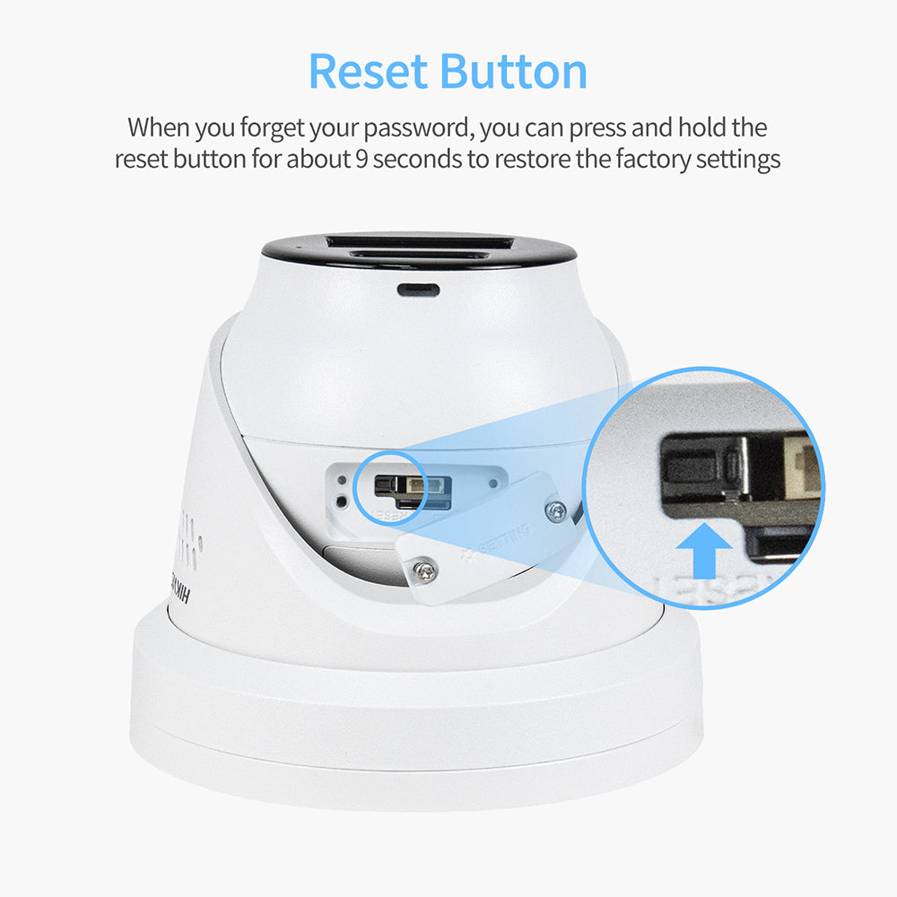 HIKOSINO 8MP ColorVu Turret Camera with Audio, model DS-2CD2387G3-LIS2UY/SL, featuring wide-angle lens and sleek design.