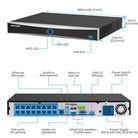HITOSINO 16-channel 4K PoE NVR with AcuSense AI, model DS-7616NXI-K2/16P, showing front view with ports and branding.