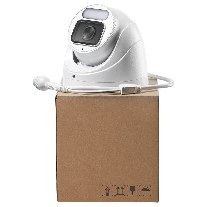 HITOSINO 8MP 4K全彩色网络球型摄像头，配备Wise-ISP，高清监控，适用于室内外安全。