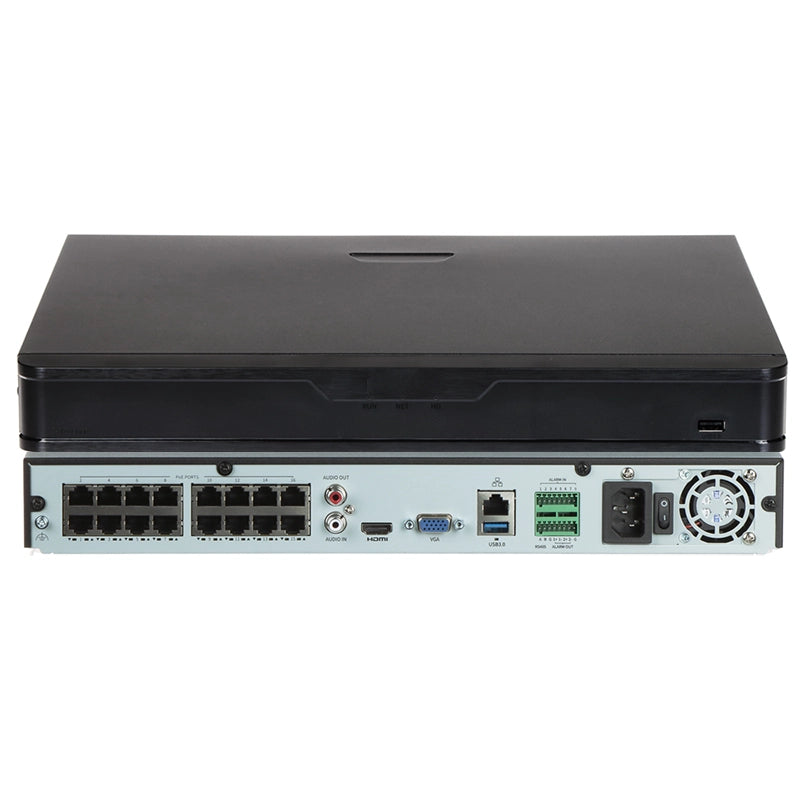 HITOSINO 16通道4K PoE NVR，支持AI人脸与车辆识别，高清监控录像设备展示图