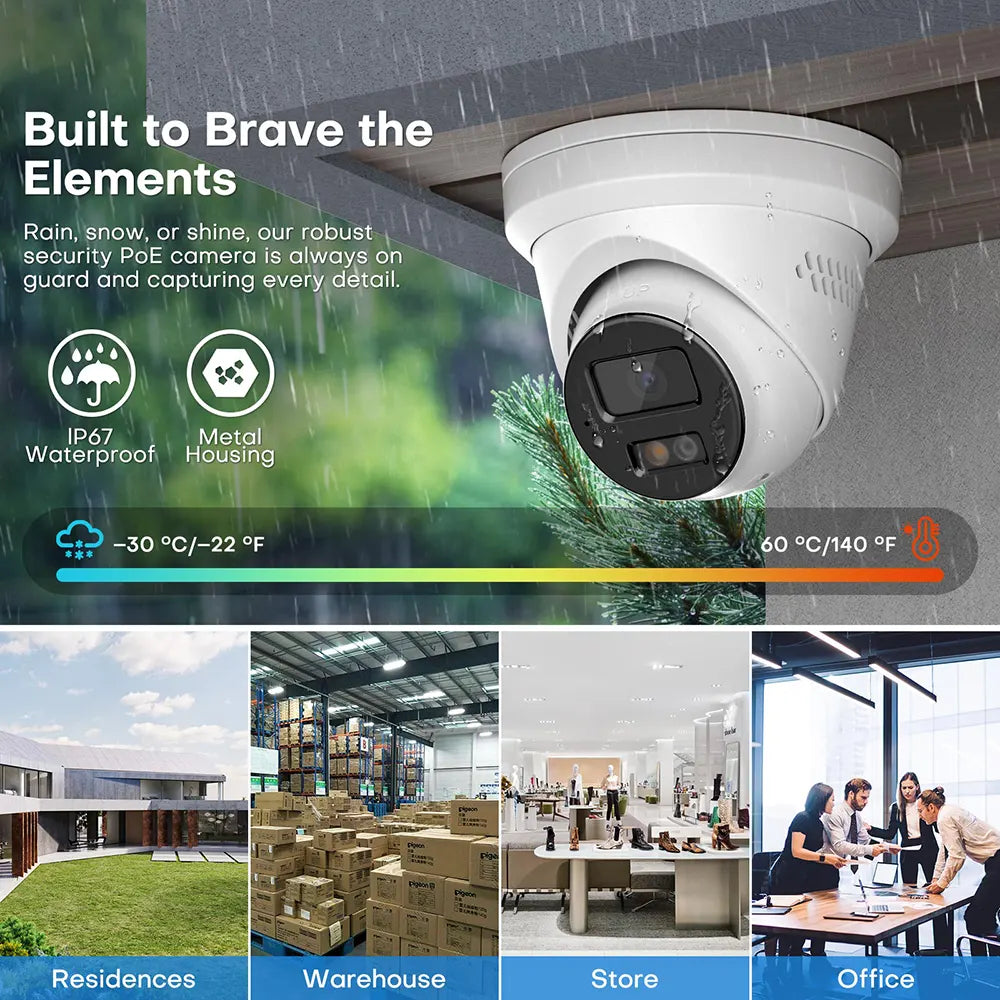 5MP Security Camera Wired with 2 Way Audio | HS-CUT05G2-LIA/SL - HITOSINO