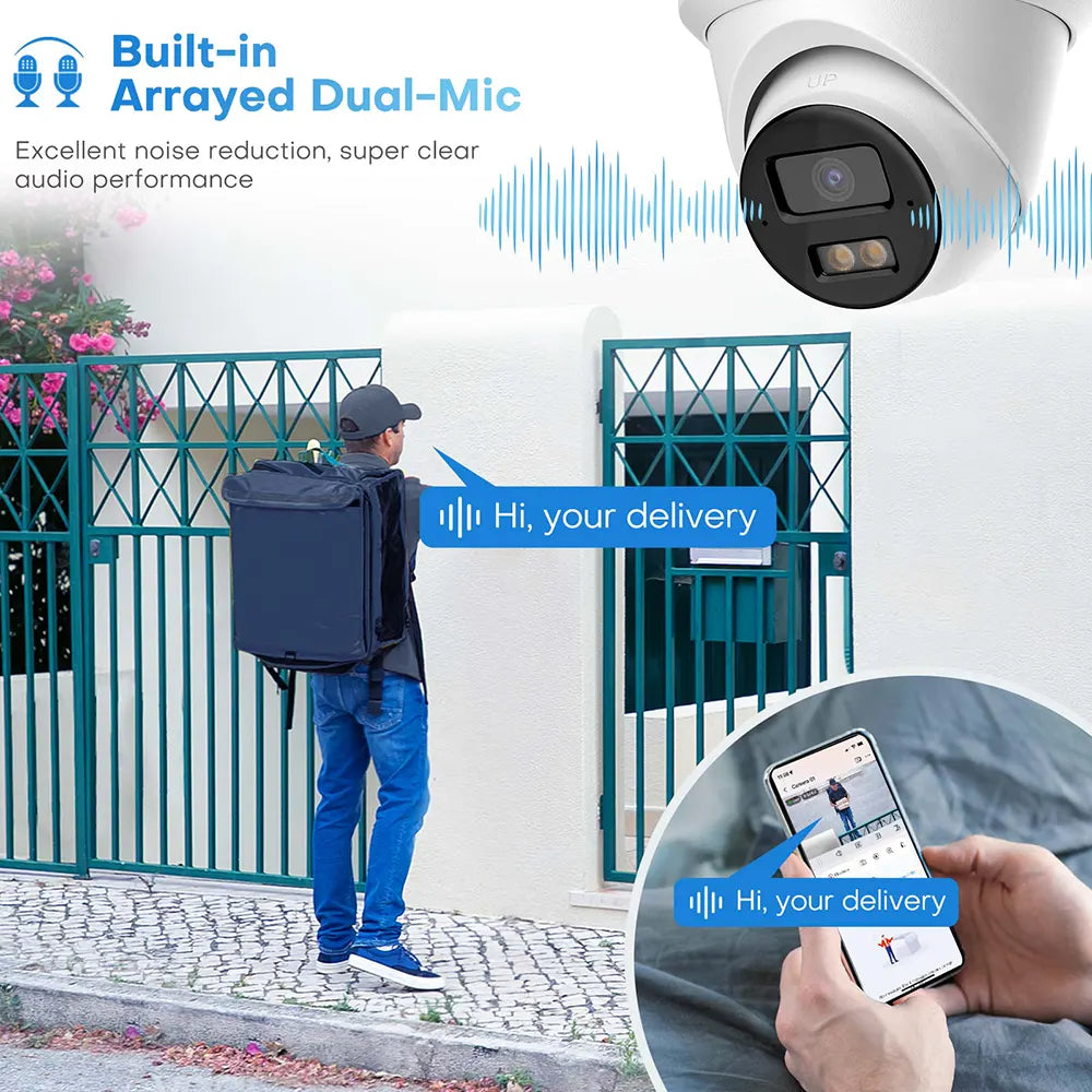 4K F1.6 Aperture Security Camera with Audio & Night Vision | HS-ET08G2-LI2A - HITOSINO