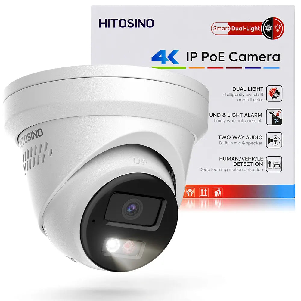 8MP Active Deterrence Security PoE Camera 4K with Siren | HS-CUT68G2-LIA/SL - HITOSINO