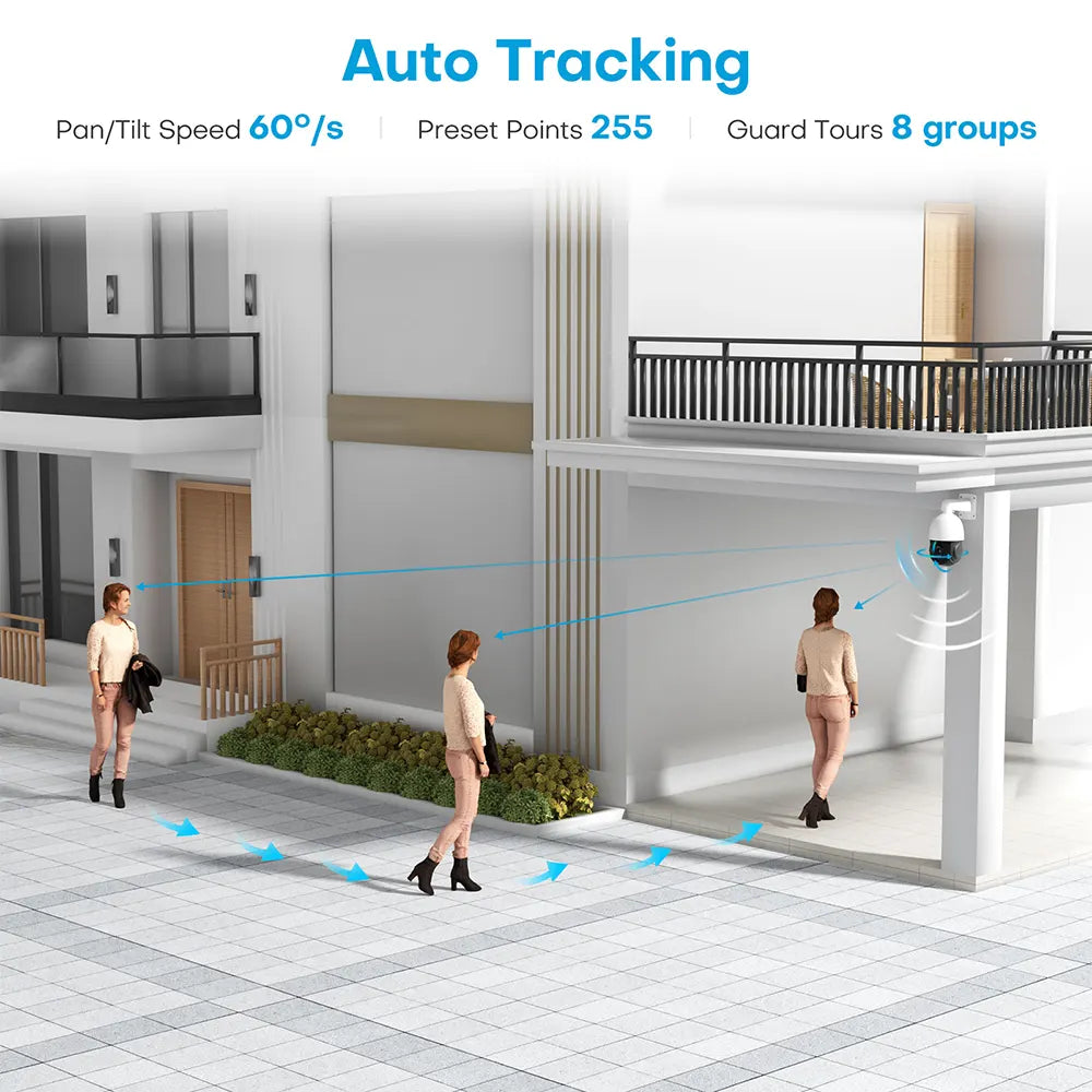 5MP Outdoor PoE PTZ Camera with Auto Tracking & Long Distance | PTZ-4518X-IZ - HITOSINO