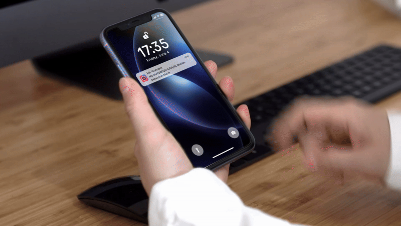 two way audio camera letting user talk to visitor via smartphone